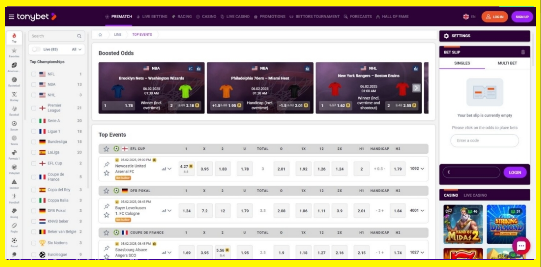 tonybet fast payout
